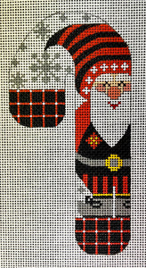 Red/Black Strip Hat Gnome Candy Cane