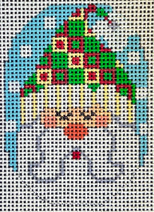 Santa Ornament - Hat with Squares