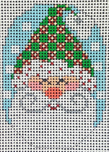 Santa Ornament - Hat with Plaid