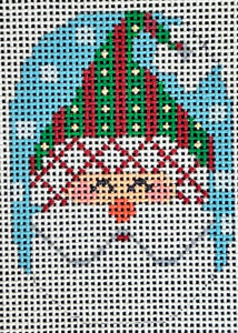 Santa Ornament - Hat with Stripes