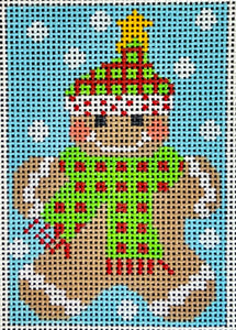 Gingerbread Ornament - Scarf with Dots