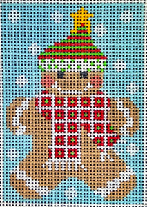 Gingerbread Ornament - Scarf with Squares