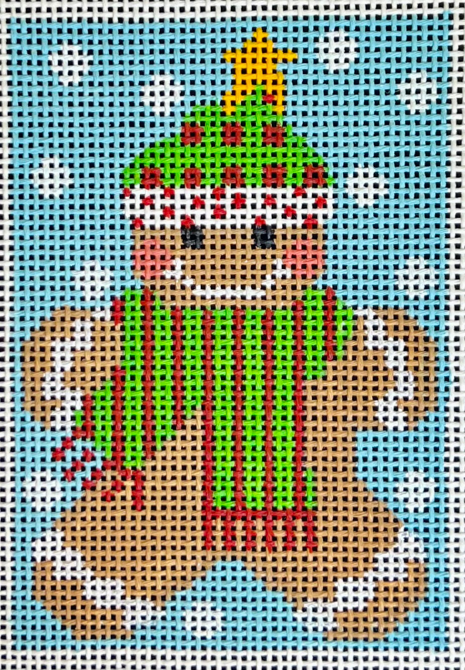 Gingerbread Ornament - Scarf with Stripes