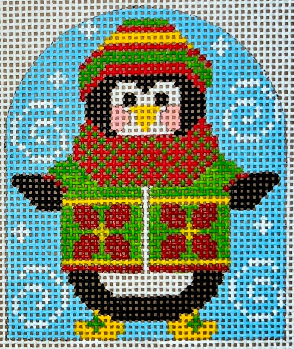 Penguin Ornament - Flower Sweater