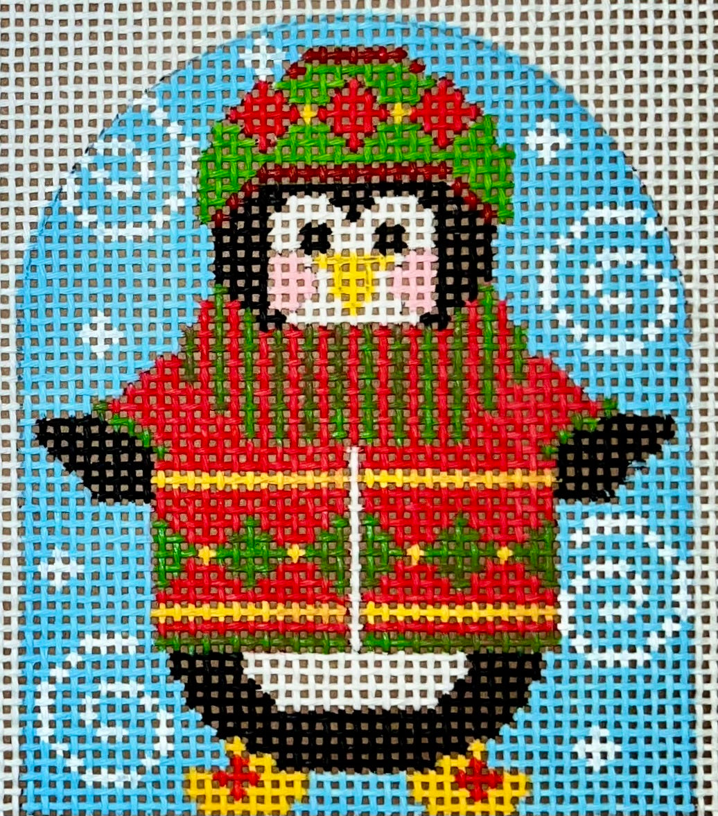 Penguin Ornament - Diamond Sweater