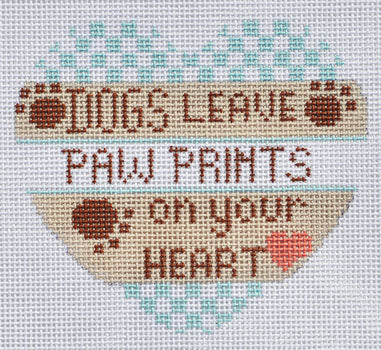 Dog Blue Checkered Heart
