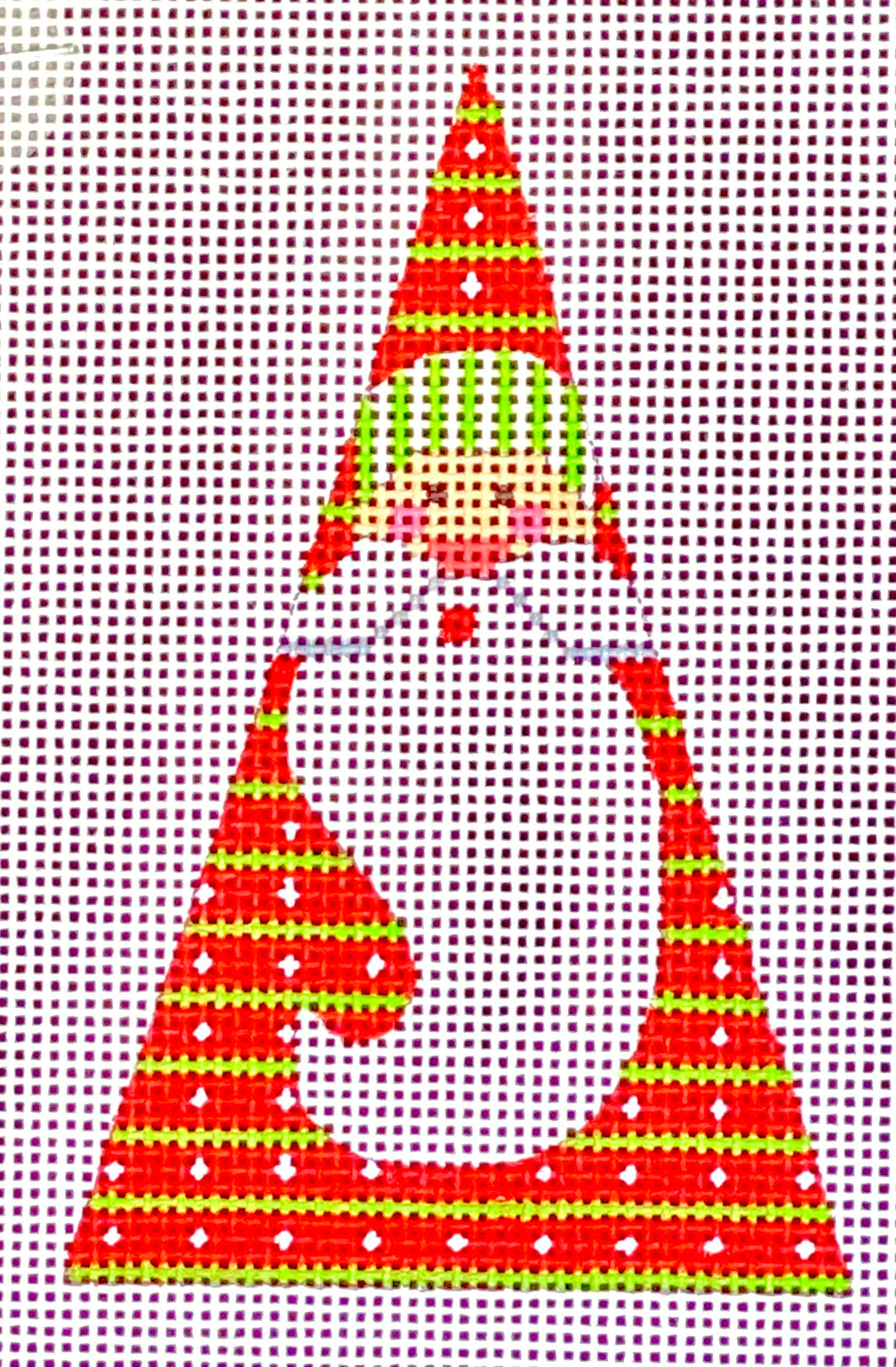 White Polka Dots Santa - Triangle