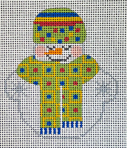 Snowman with Dotted Scarf