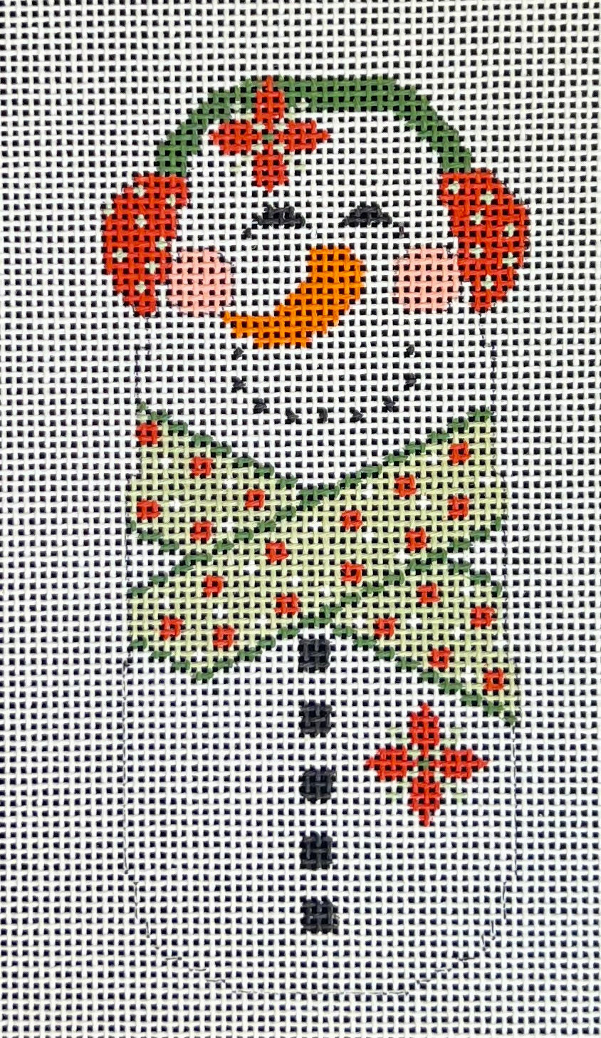 Green Scarf Snowman