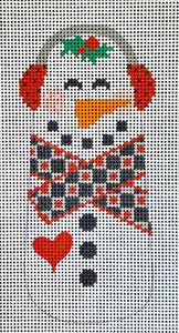 Black and Red Scarf Snowman
