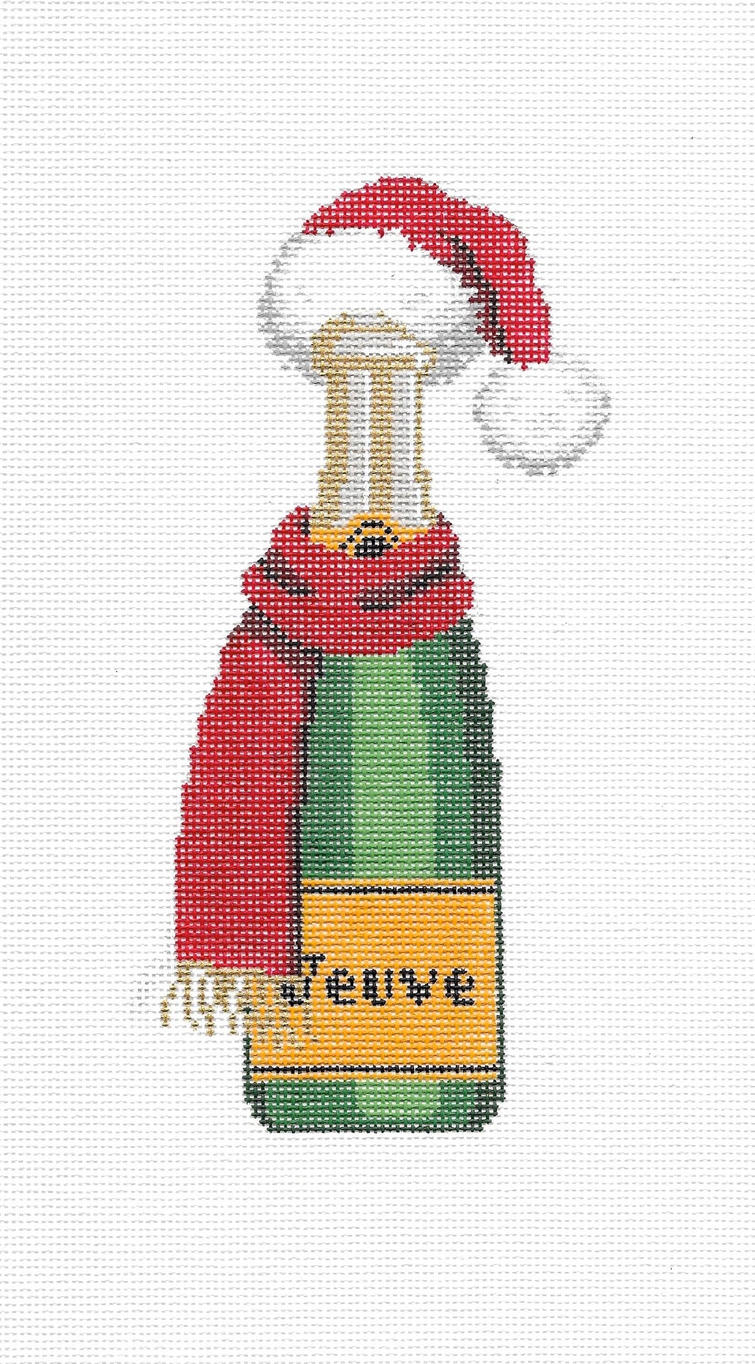 Santa Hat Champagne Bottle