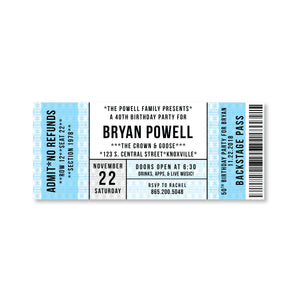 Concert Ticket Invitations