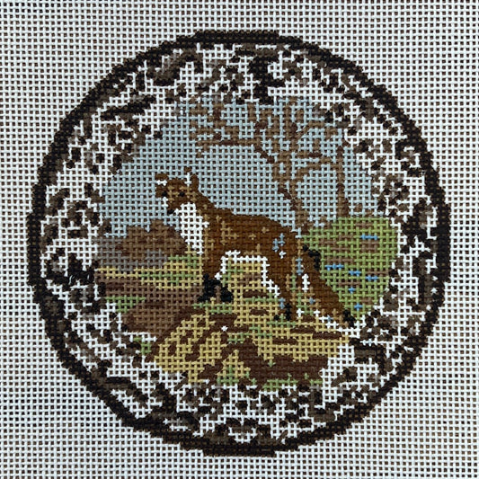 Fox Transferware Plate