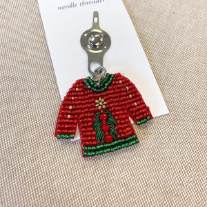 Beaded Needle Threader / Winter Holidays