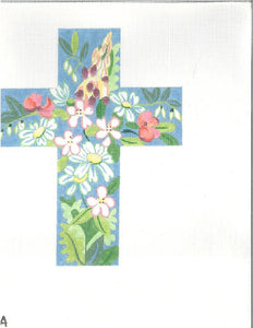 Daisies & Foxgloves Cross
