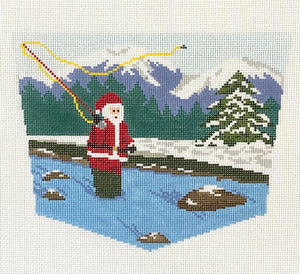 Fly-Fishing Santa Stocking Cuff