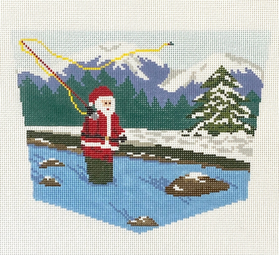 Fly-Fishing Santa Stocking Cuff