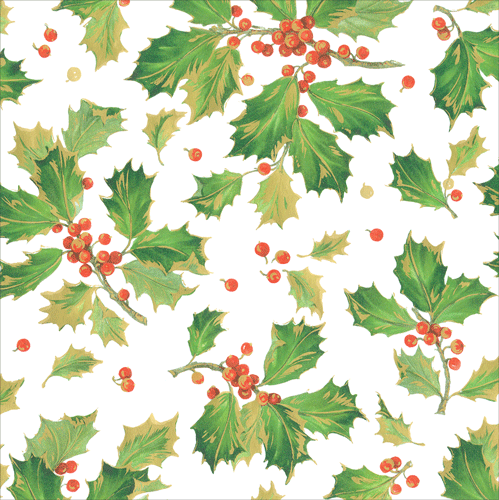 Gilded Holly Gift Wrap