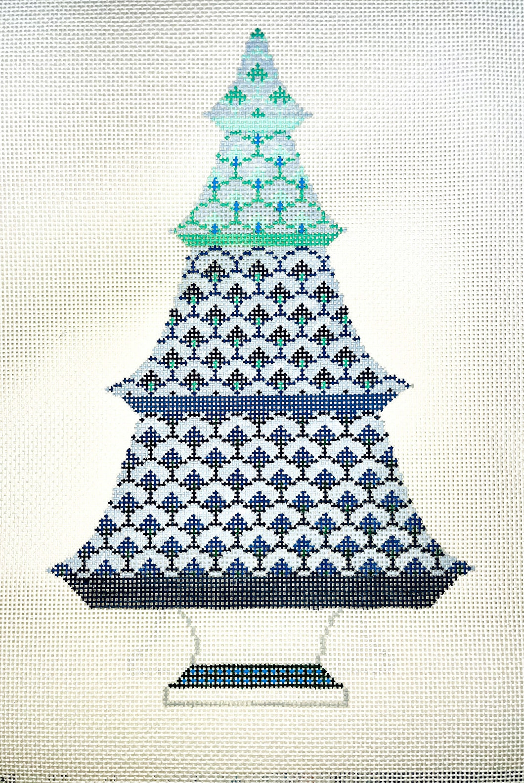 Green and Blue Scallop Tree