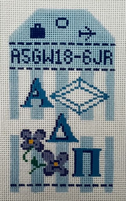 Alpha Delta Pi Sorority Retro Travel Tag