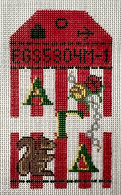 Alpha Gamma Delta Sorority Retro Travel Tag