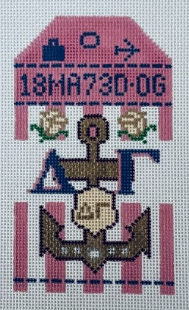 Delta Gamma Sorority Retro Travel Tag