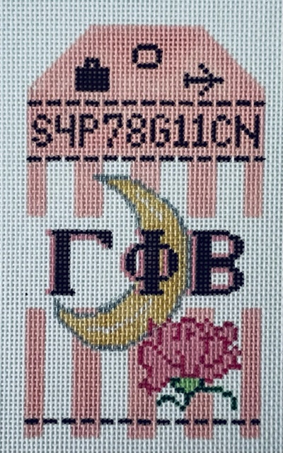 Gamma Phi Beta Sorority Retro Travel Tag