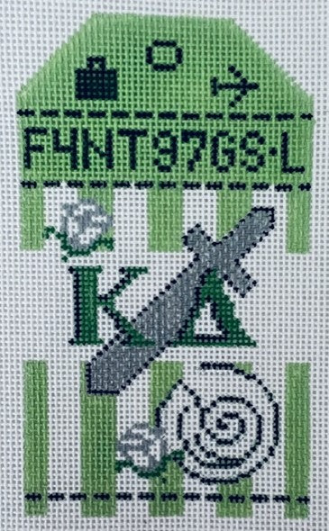 Kappa Delta Sorority Retro Travel Tag