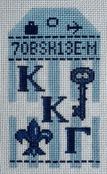 Kappa Kappa Gamma Sorority Retro Travel Tag