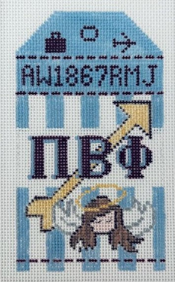 Pi Beta Phi Sorority Retro Travel Tag
