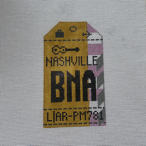 Retro Nashville Luggage Tag