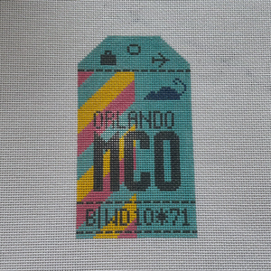 Retro Orlando Luggage Tag