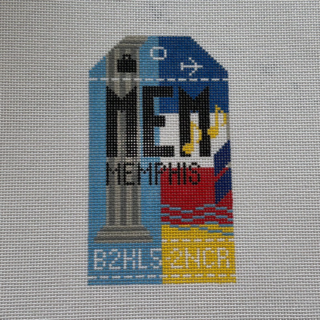 Retro Memphis Luggage Tag