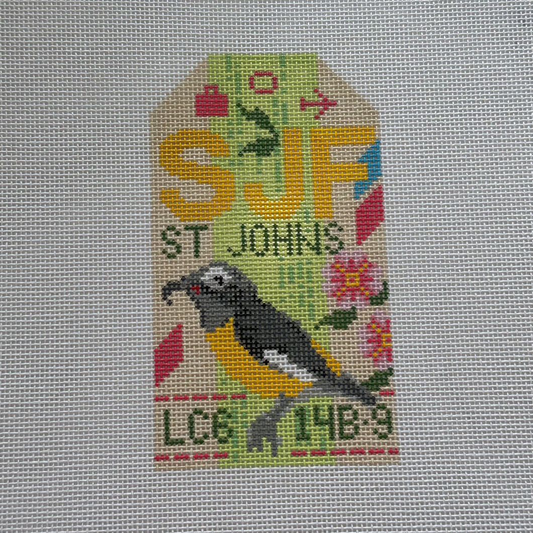Retro St Johns Luggage Tag