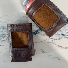 Load image into Gallery viewer, Brown Leather Self-Finishing Can Cooler
