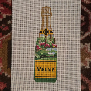 Champagne Bottle Holiday Canvas
