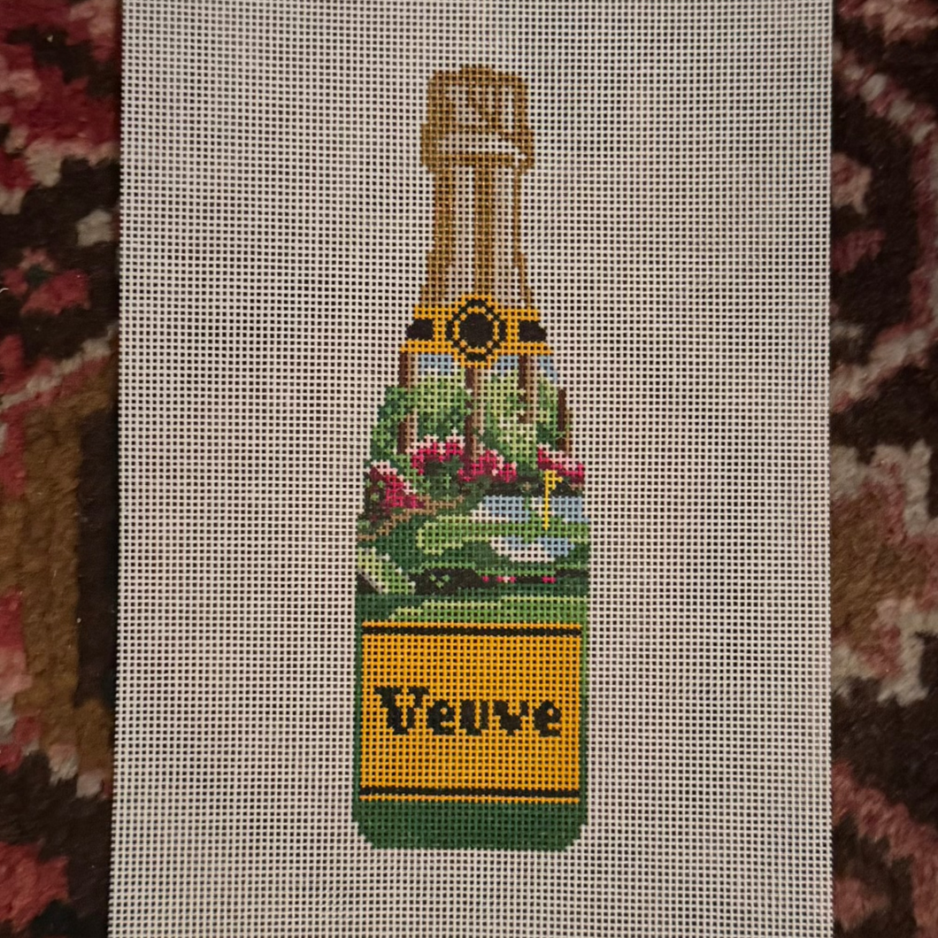 Champagne Bottle Holiday Canvas