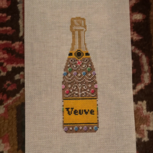Load image into Gallery viewer, Champagne Bottle Holiday Canvas
