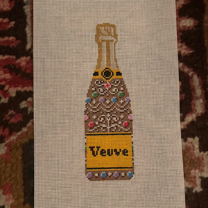 Champagne Bottle Holiday Canvas