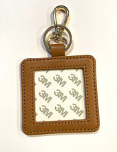 Load image into Gallery viewer, Leather Square Self-Finishing Key Fob
