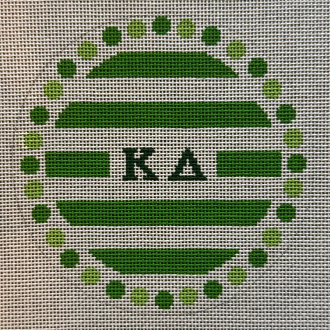 Kappa Delta Stripe & Dots Round