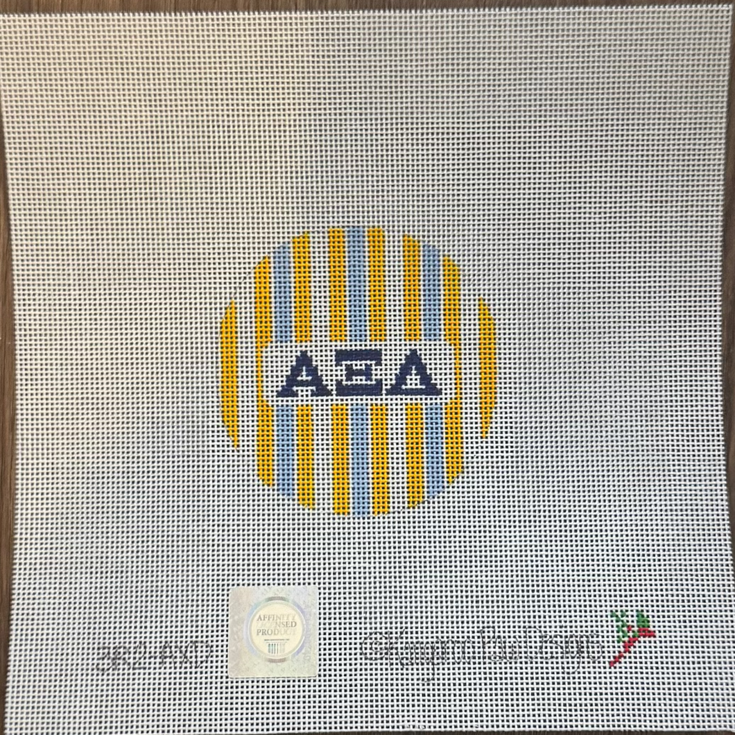 Alpha Xi Delta Stripe Round