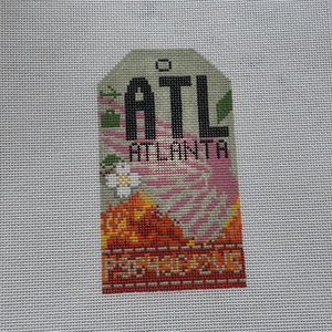 Retro Atlanta Luggage Tag