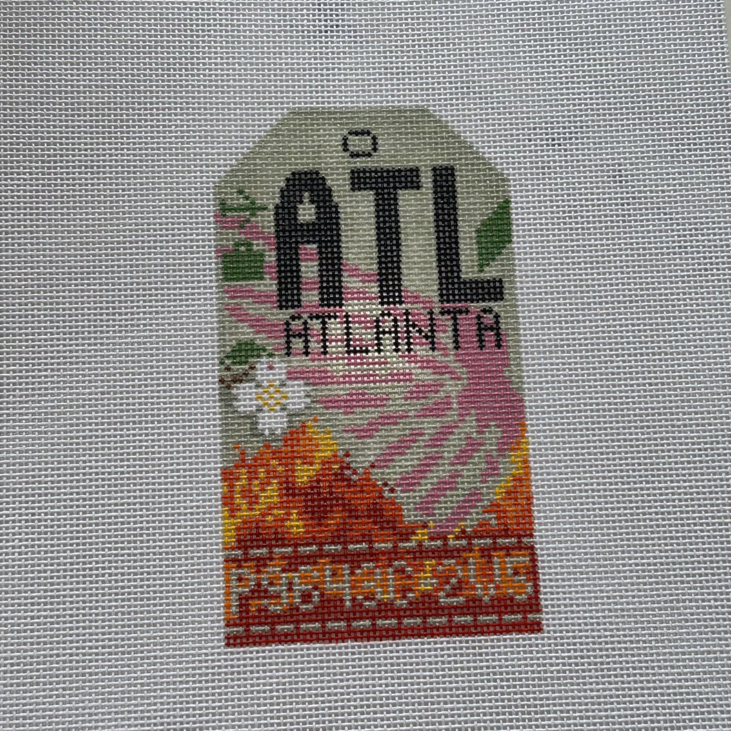 Retro Atlanta Luggage Tag