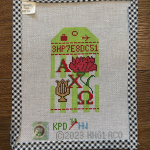 Alpha Chi Omega Luggage Tag