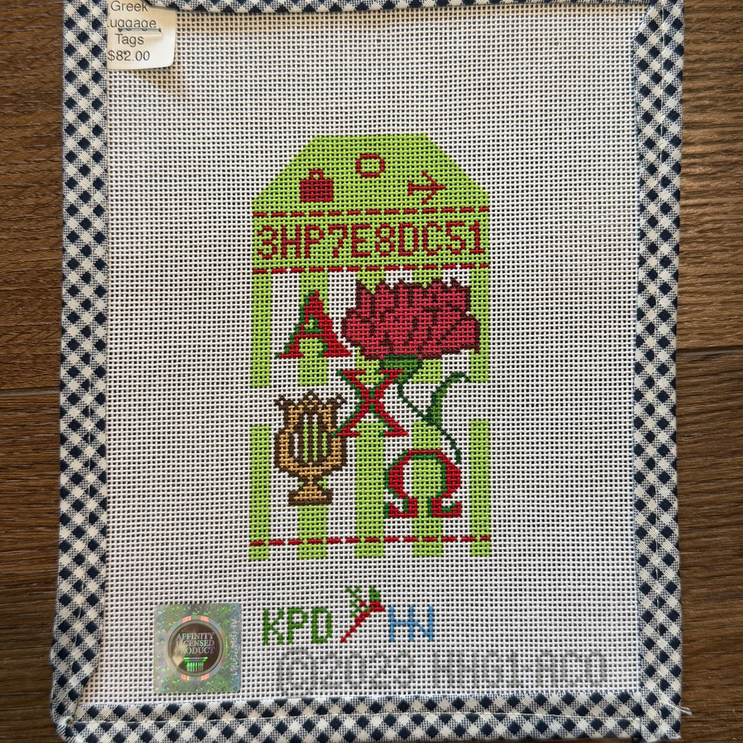 Alpha Chi Omega Luggage Tag