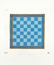 Load image into Gallery viewer, Blue Medallion Chess/Checkers Board
