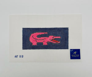 Pink Croc on Navy