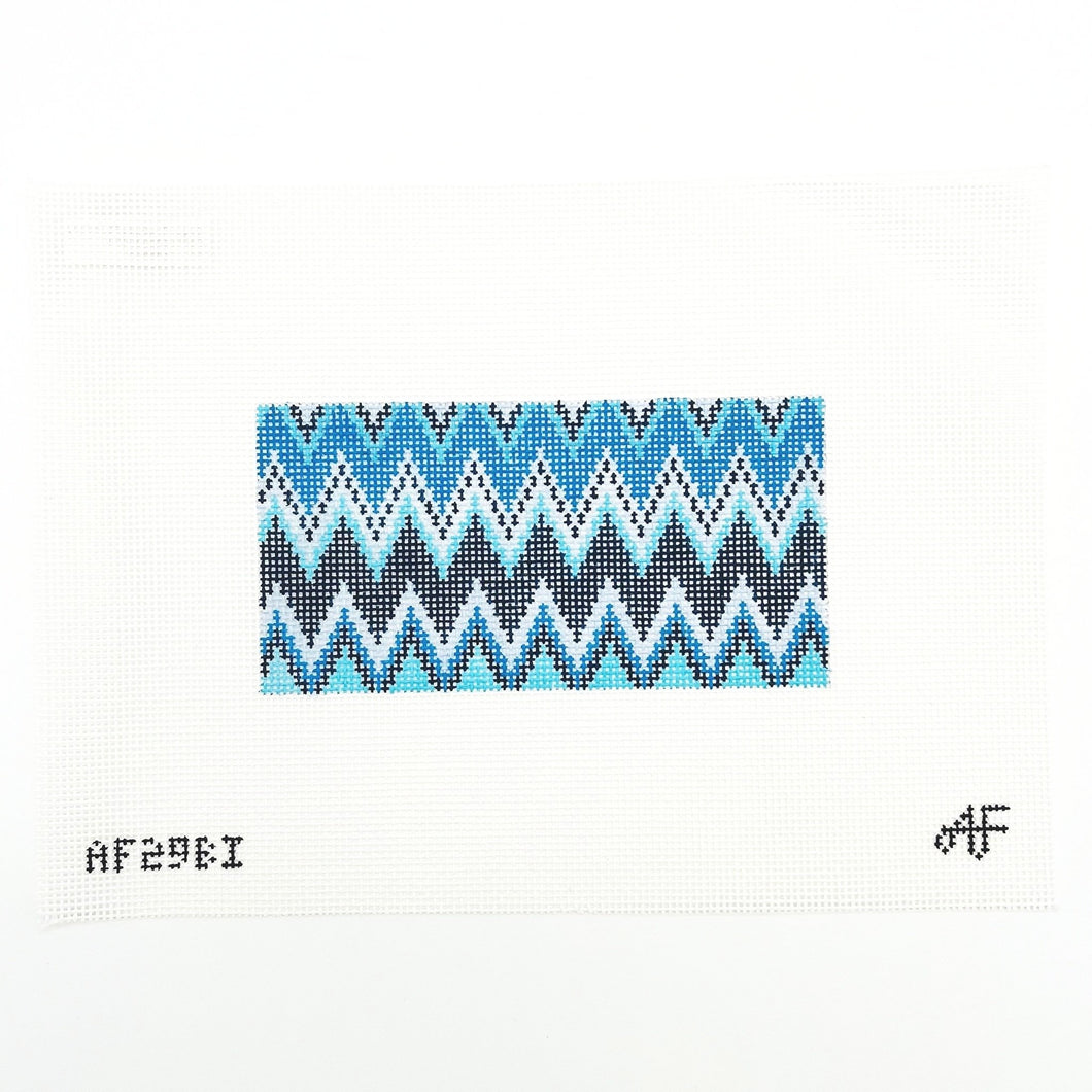 Blue zigzag insert