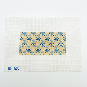 Blue and Tan Bow Insert